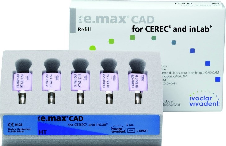 Блоки IPS e.max CAD for CEREC/inLab HT A3 С14 5 шт.