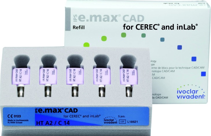 Блоки IPS e.max CAD CER/inLab MO 1 A14 (L) 5 шт.