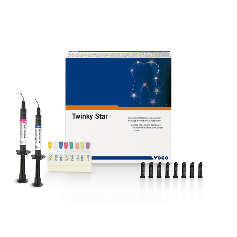 Twinky Star (Твинки стар) - цветной пломбировочный материал для молочных зубов (40 х 0, 25 г)