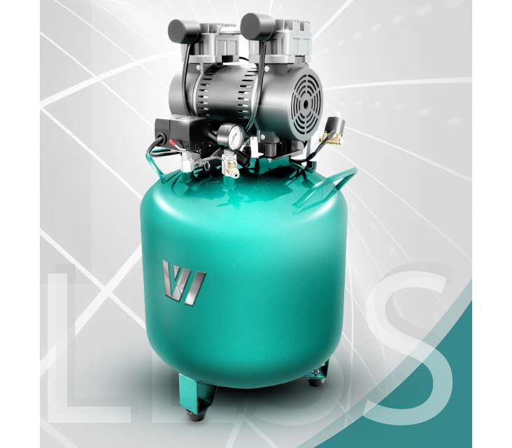 W-601 - безмасляный компрессор для одной стоматологической установки с ресивером 24 л (65 л/мин)